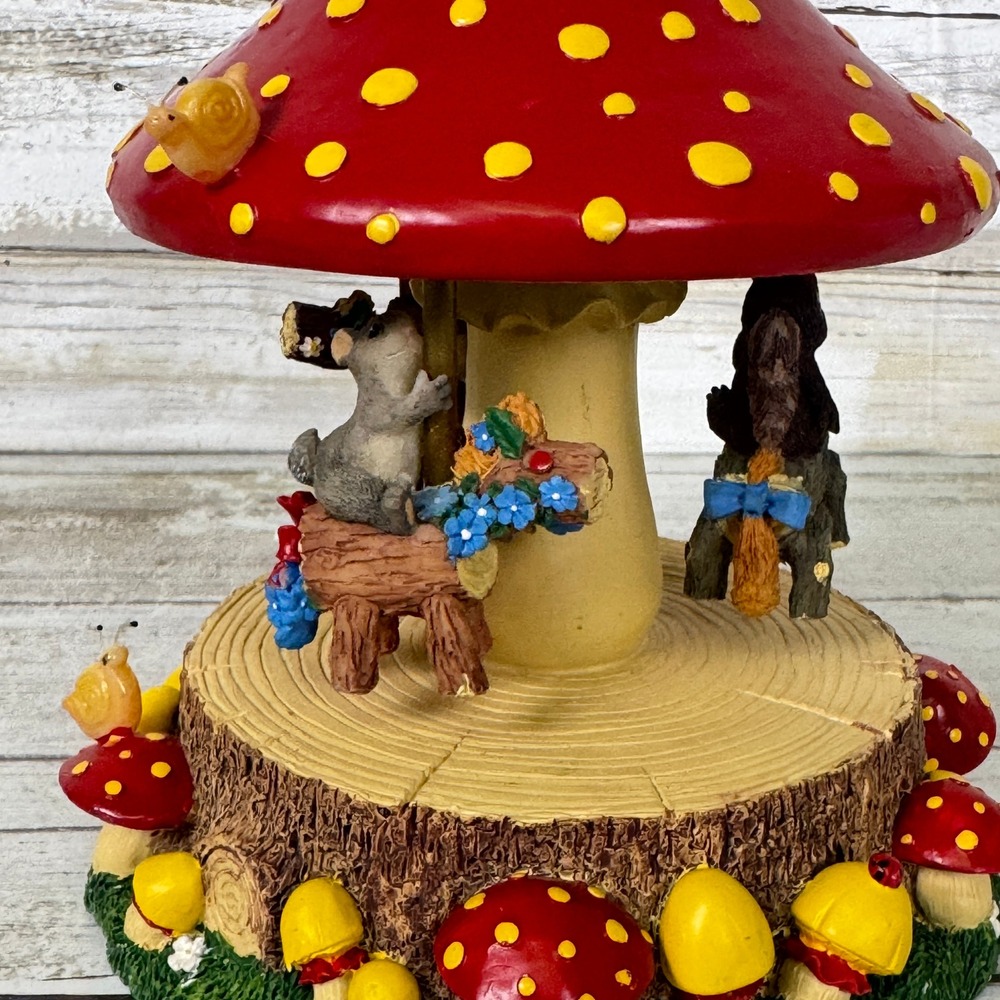 Fitz and Floyd Teeny Tiny Tails Mushroom Carousel 1998 Vintage 80/6 - Picture 3 of 5